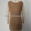 Europäisch-Amerikanisches Strickwestenkleid mit Muschelverzierungen - Unifarbenes Hohlmuster