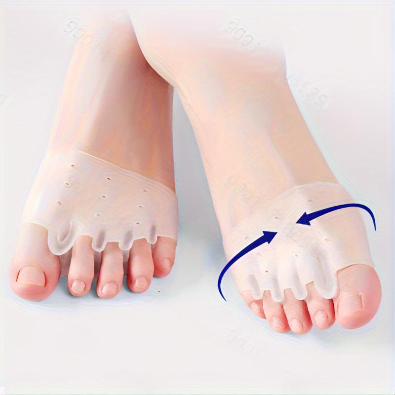 

2 шт. силиконовые подушечки для пальцев ног и передней части стопы; Пятипальцевая сотовая подушечка для передней части стопы; Защита пальцев передней части стопы с пятью отверстиями для фиксации прозрачный