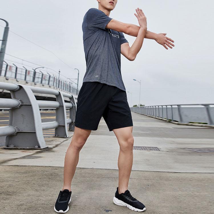 Li Ning Training Series Quick-Dry Round Neck Casual Short Sleeve T-Shirt Men Tops Gray ATSQ059-7