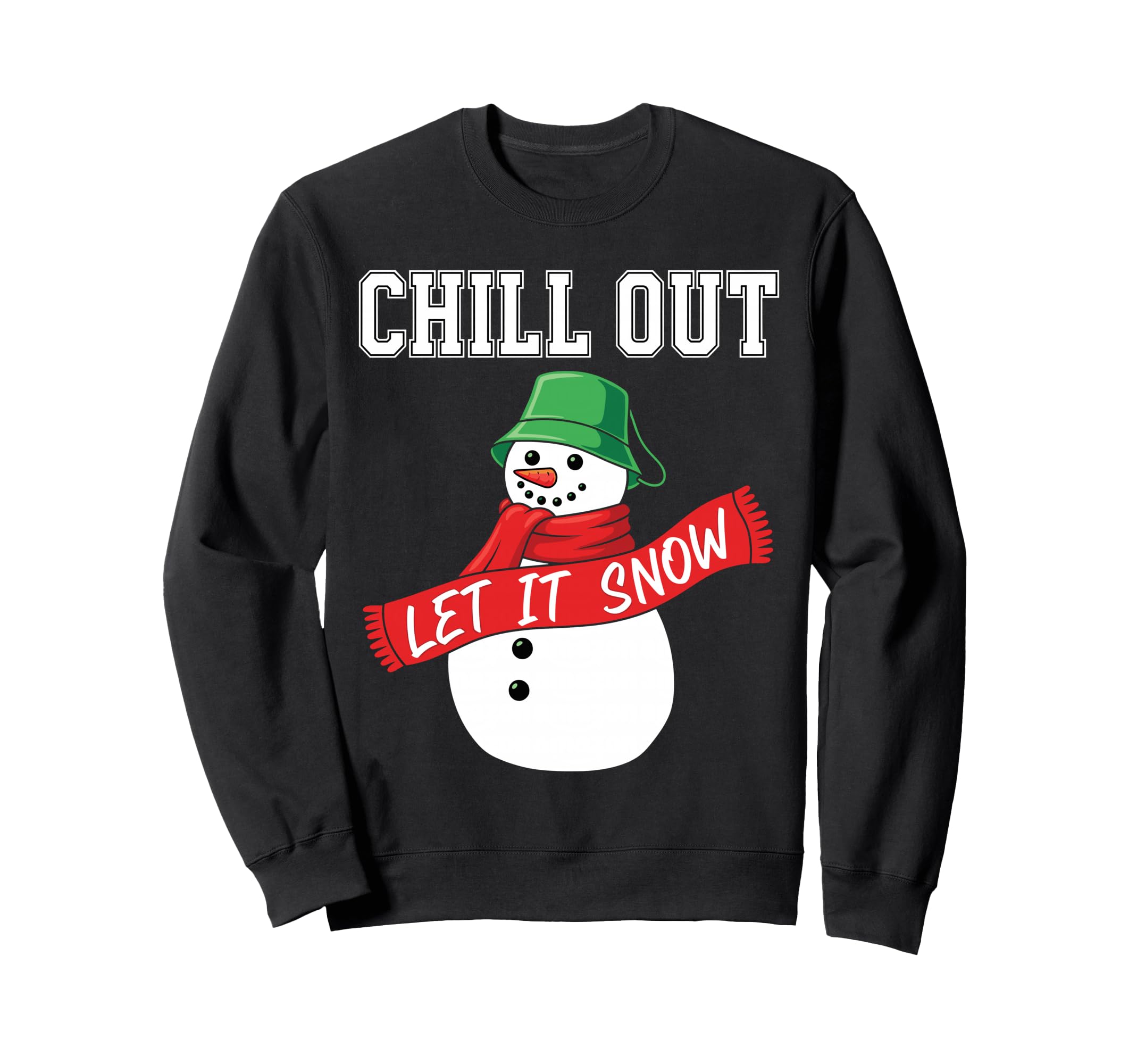 

Chillout Snowman Snow Christmas Winter Sweatshirt чёрный