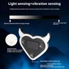 Rechargeable Car Solar Light Plastic LED Atmosphere Lamp Devil Heart-shaped Light  Car Interior