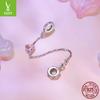 Valentine'S Day Series Pink Love Diy Safety Chain Accessories, Romantic Confession S925 Silver Bracelet Beaded