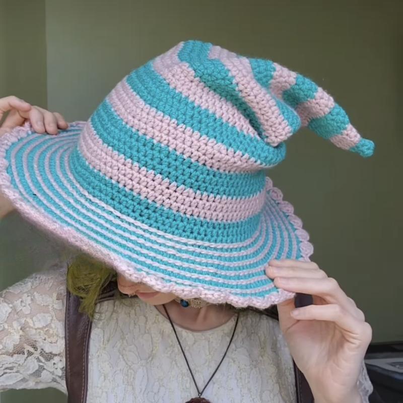 New Style Fisherman Hat for Girls, Handmade Dotted Stage Hat, British Men's Outdoor Sun Protection Hat