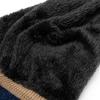 Winter Wool Knitted Hat Men's Fleece Thick Color Block Hat Outdoor Cycling Windproof Cap