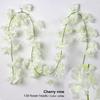 Guirlande de fleurs de cerisier artificielles de 186 cm, guirlande suspendue en soie Sakura pour mariage, jardin, arche, mur, décoration de fête à domicile