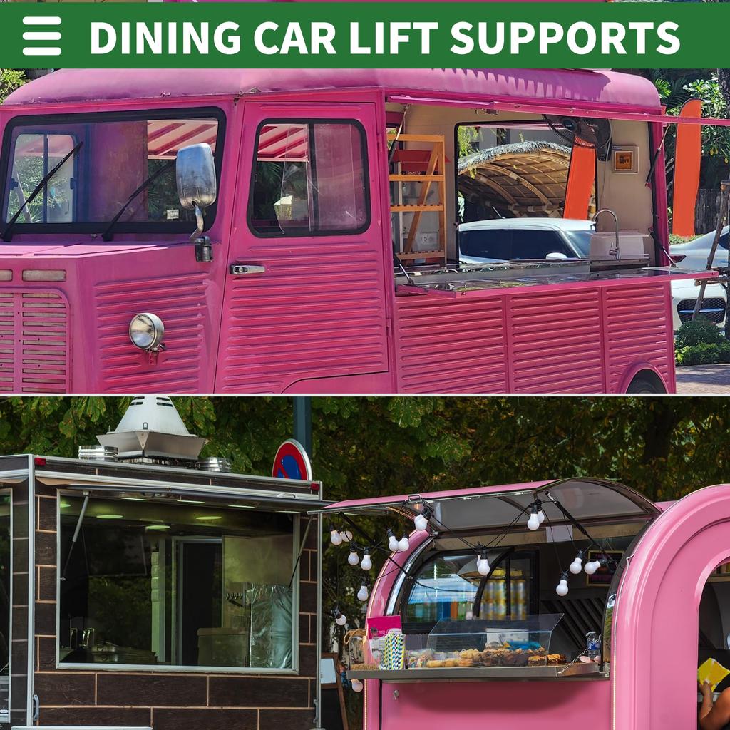 Motoforti Universal Lift Support Struts Lift Support Shocks 10"/254mm 35lbs/160N/16kg Silver Tone