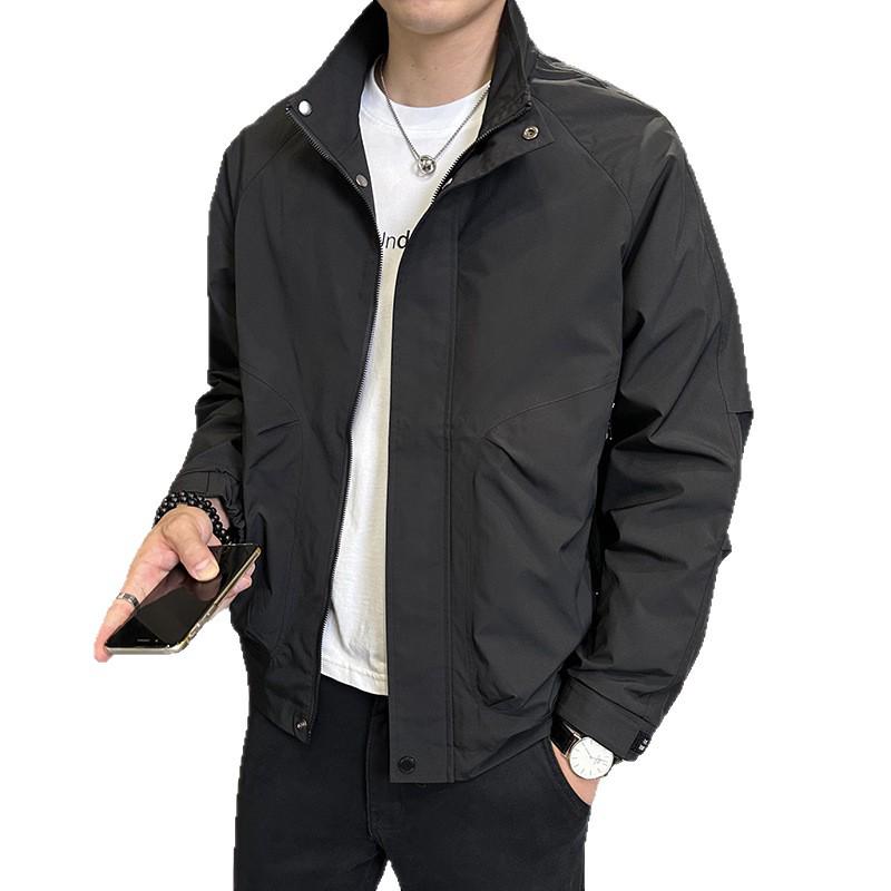 Men's Casual Fashion Stand Collar Cotton-Padded Jacket for Autumn and Winter