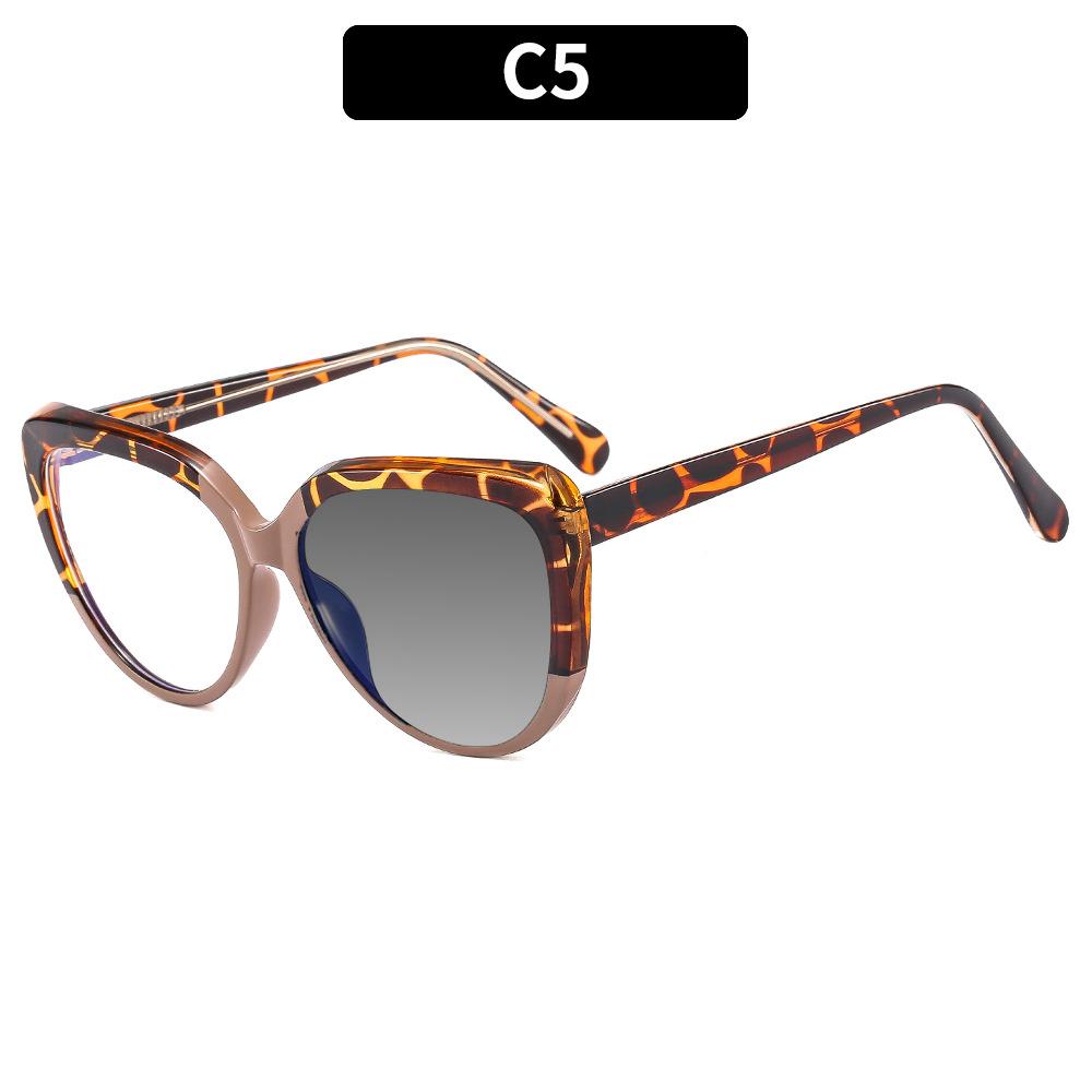 New Core Insert Cat Eye Ladies Frame Anti Blue Light Photochromic Prescription Reading Glasses