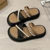 French Beautiful Fashion Cool Slippers 2025 Summer New Wear Comfortable Dual-purpose Beach with Skirt Cool Slippers Women