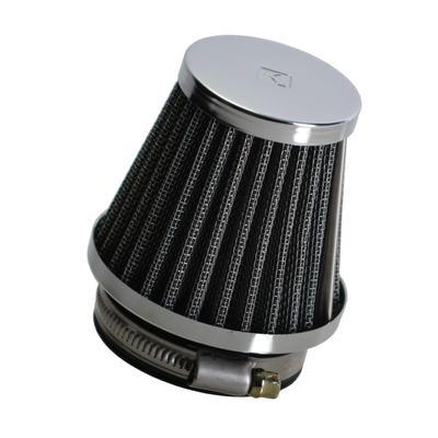 KITACO 515-0000500 Φίλτρο Αέρα Υψηλής Απόδοσης για Μοτοσυκλέτες, Επιχρωμιωμένο, Διάμετρος 2.0 Ίντσες (50 χλστ), Ίσιο, Καθολικό
