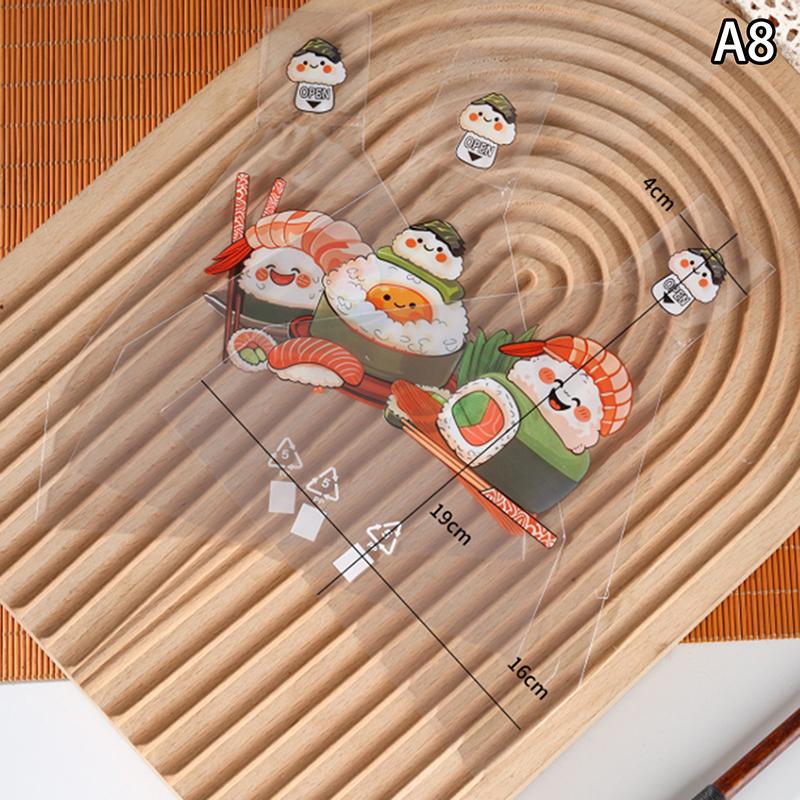 50Pcs Lovely Cartoon Japenese Triangle Rice Ball Packaging Bag Nori Onigiri Sushi Bag Sushi Making Mold Bento Accessories