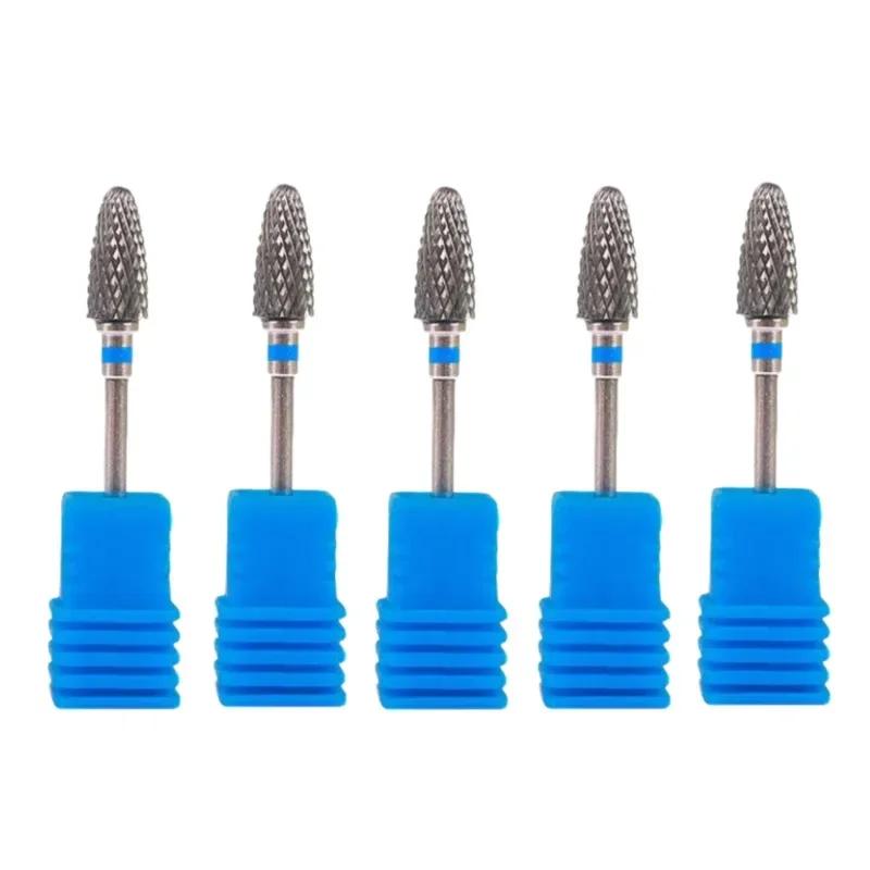 5Pcs Ø2.35 X 6Mm Tungsten Carbide Burs 3/32 Inch Shank Cutting Burr For Rotary Tool Daily Use For Dental Polishing Nail Drill Bits