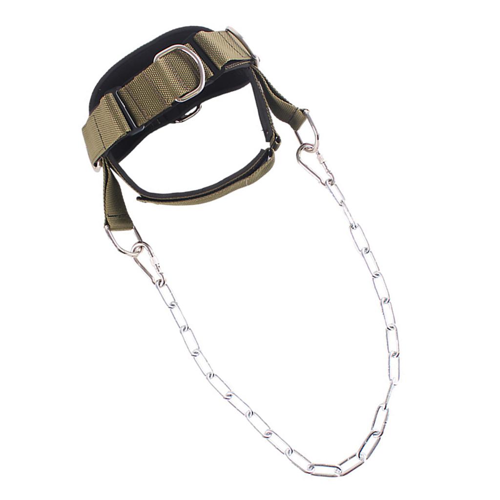 Fitness Neck Harness Weight Lifting Training Exerciser Head Harness Exerciser with Steel Chain Boxing Trainer Equipment