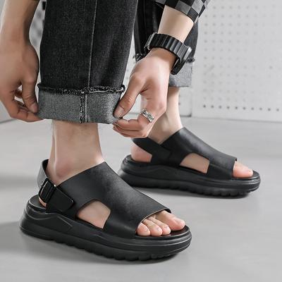 Sandali in rete da uomo estivi da uomo con rialzo suola spessa calzature esterne sottili suola morbida traspirante cavi scarpe da spiaggia 4882-T