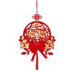 Traditional Lunar New Year Decorations Tassels Chinese Style Goat Year Festival Pendants Blessing Word Fan Shape