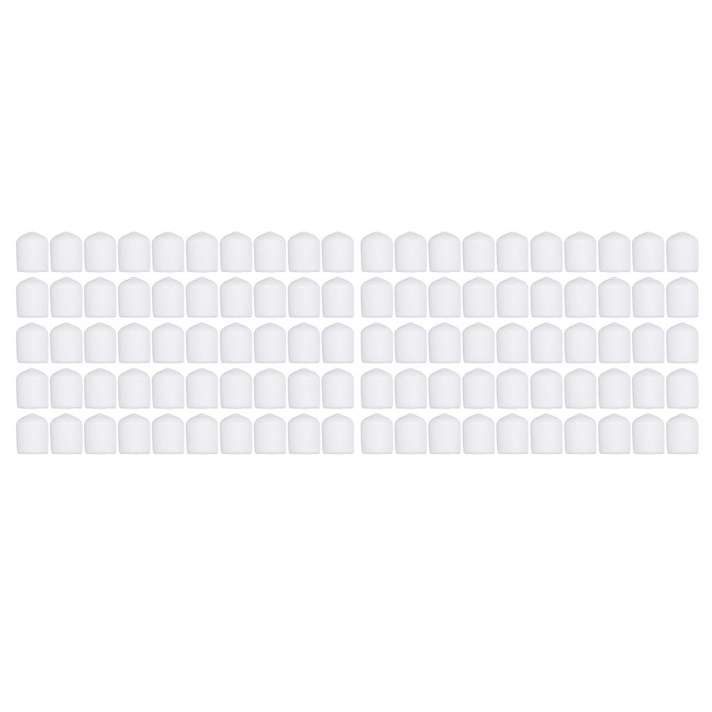 100PCS Screw End     White PVC Anti Aging Flexible Flame Retardant End Cover for
