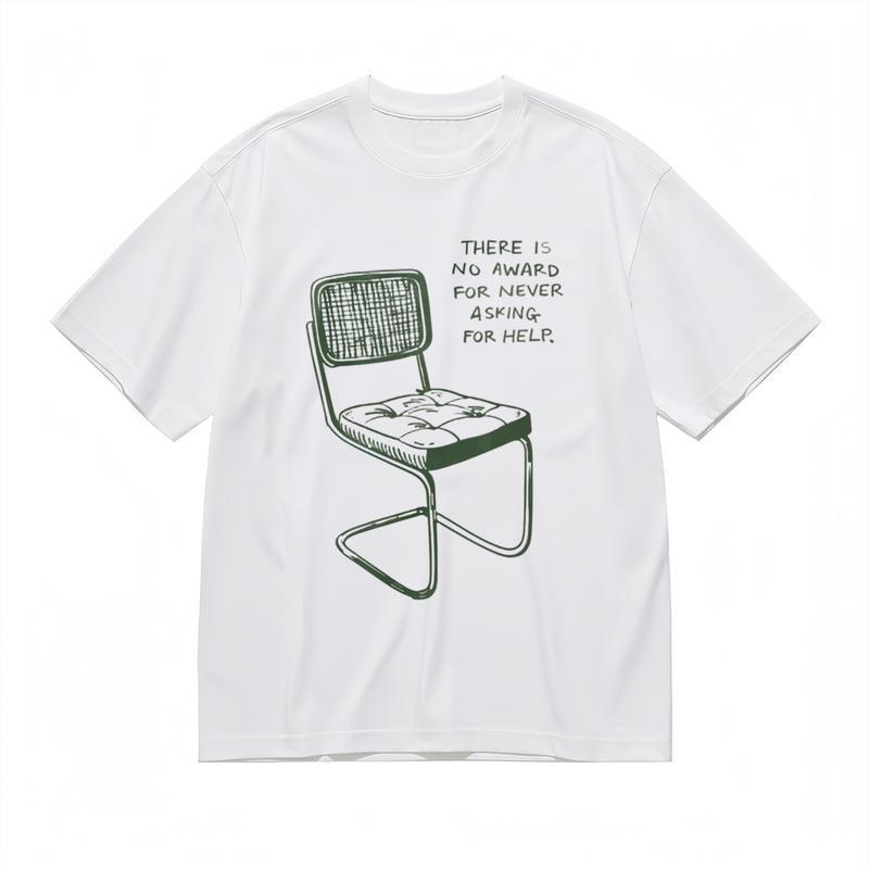 

Женская удобная классическая футболка с графикой современного зеленого кресла, 100% хлопок L