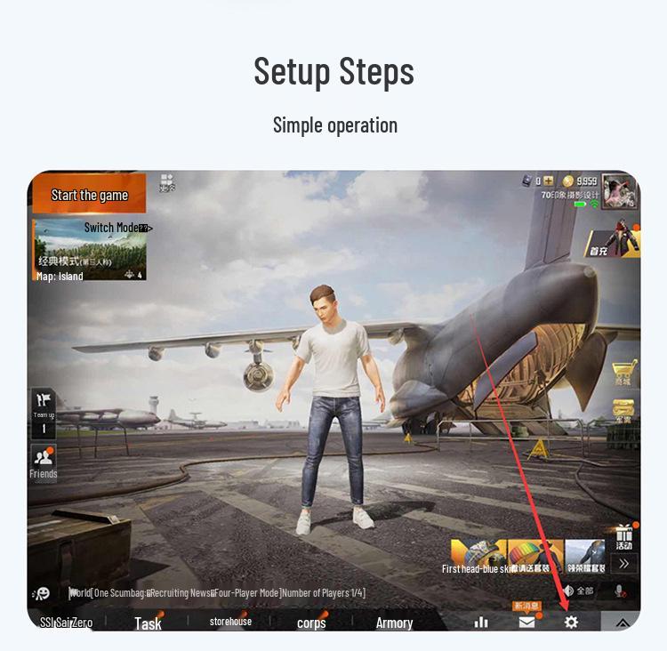 New Hot-Selling Six-Finger Mobile Game Controller with Fan Cooling & Gun Pressure Feature