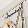 1 Fashionable Non Perforated Door Hanging Five Hook Rack - Multifunctional Clothes, Hats, Towels Storage Rack
