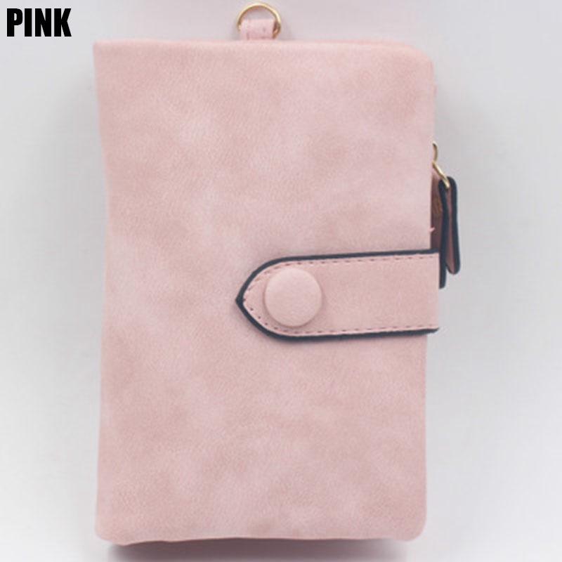 Cartera de mujer de cuero nobuk, billeteras cortas para mujer, tarjetero múltiple de 3 pliegues, billeteras de alta calidad para mujer, funda para monedero