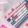 Garden Party Theme Keycap 161Key PBT+PC Custom Cute Minimalist Keyboard Cap Cherry Profile KeyCap for Mechanical Keyboard Gifts