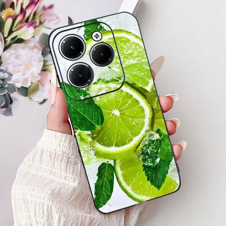 Dragon Koi Fish Landscape Phone Case For Infinix Hot 40i 40 Pro Back Cover Soft TPU Cartoon Bumper For Hot 30 30i 30 Play Shell