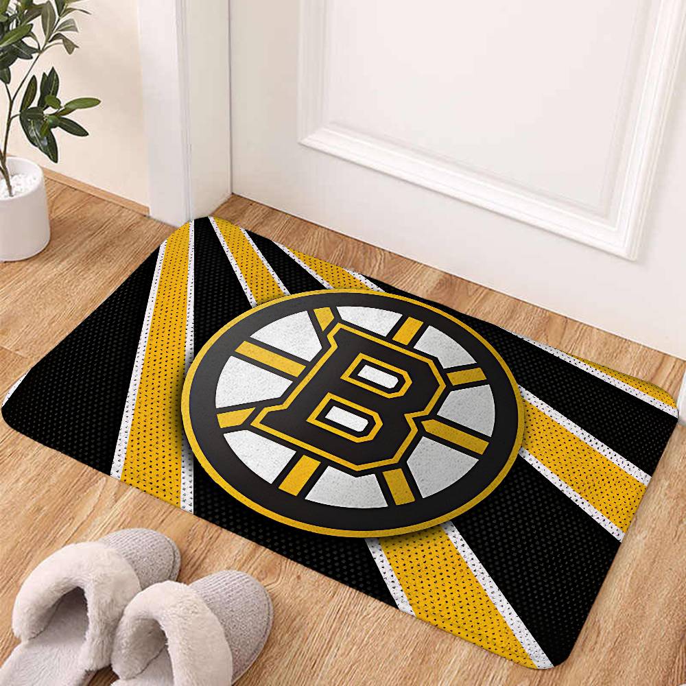 Alfombrillas B-Boston-B-Bruins Alfombra para Lavadero en Casa Alfombra para Decoración de Sala de Estar Zona de Salón Felpudo Antideslizante Felpudo de Entrada