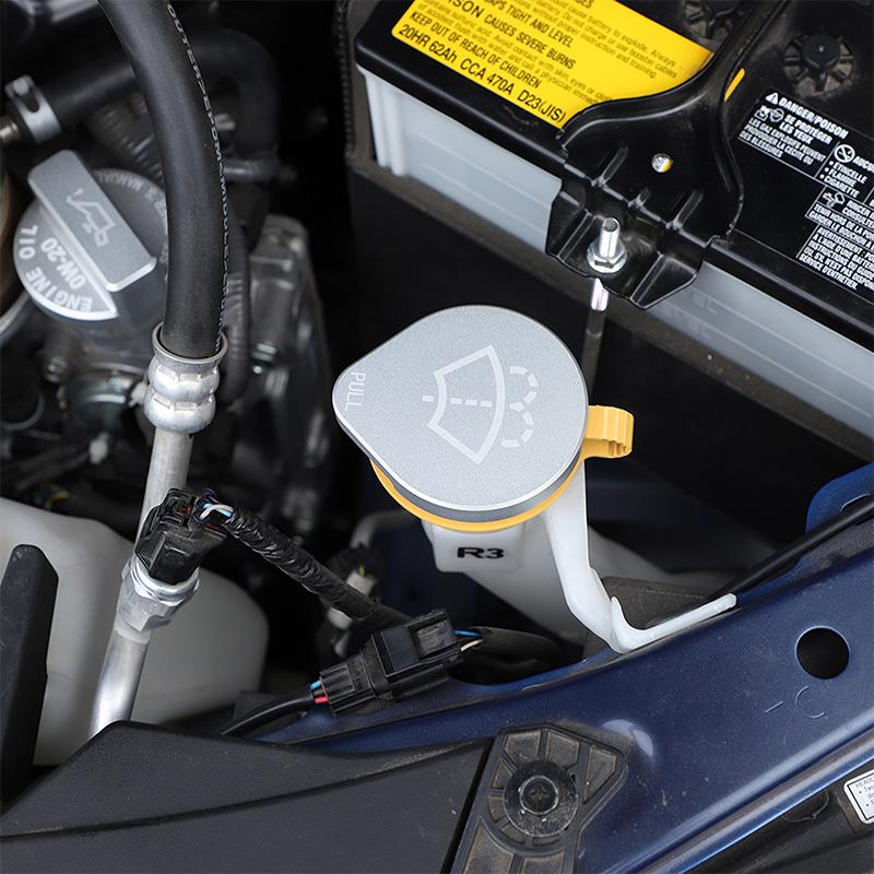 For Subaru WRX 2026 2026 2026 Aluminum Silver/Red Car engine room oil cap Fluid Reservoir Water Tank Cover Car Accessories