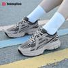 BAASPLOA Women's Mesh Running Shoes Breathable Thick-soled Height-increasing Sports Shoes Lightweight Casual Shoes Vintage Trendy Shoes