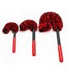 Car Tire Hub Cleaning Brush Set - Wool Sticks in Large, Medium, Small Sizes with Long Handles for Wheel Gap & Steel Ring Cleaning.