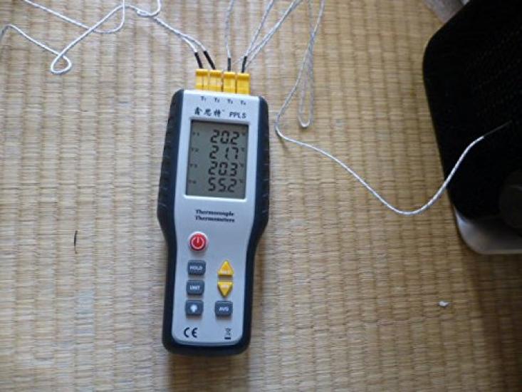 612 PPLS 4 Channel Digital Thermocouple Thermometer with 8 Type K Thermocouples