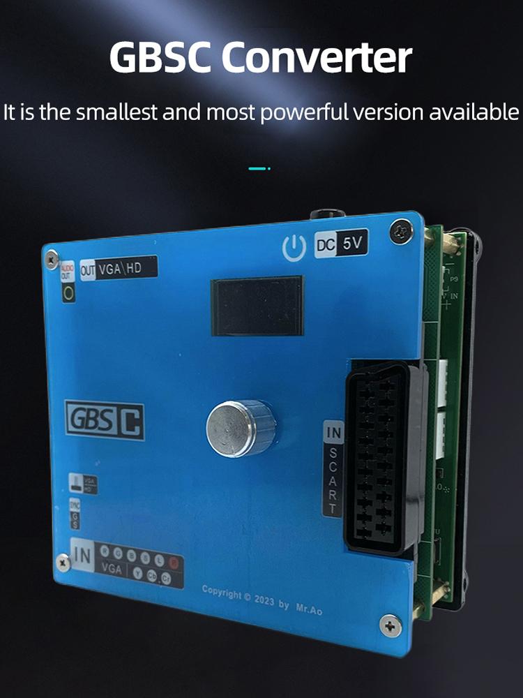 Конвертер GBSC ЖК-экран Аркадная игра RGBS RCA/VGA в VGA/RCA Конвертер VGA/SCART в VGA Сканирующий конвертер для консоли PlayStation2 China Mainland