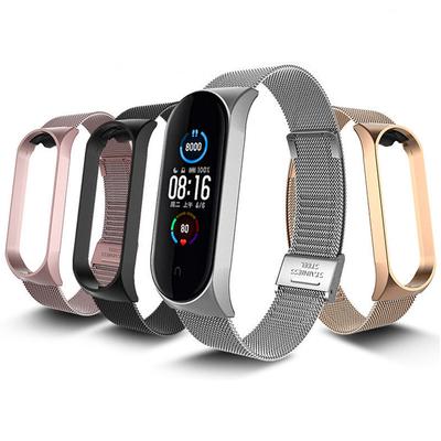 For Xiaomi Mi Band 6 5 Mi 4 3 Strap Milanese Metal Bracelet Stainless Steel Band for Mi Band 4 3 Mi 5 Mi 6 Strap Wristbands