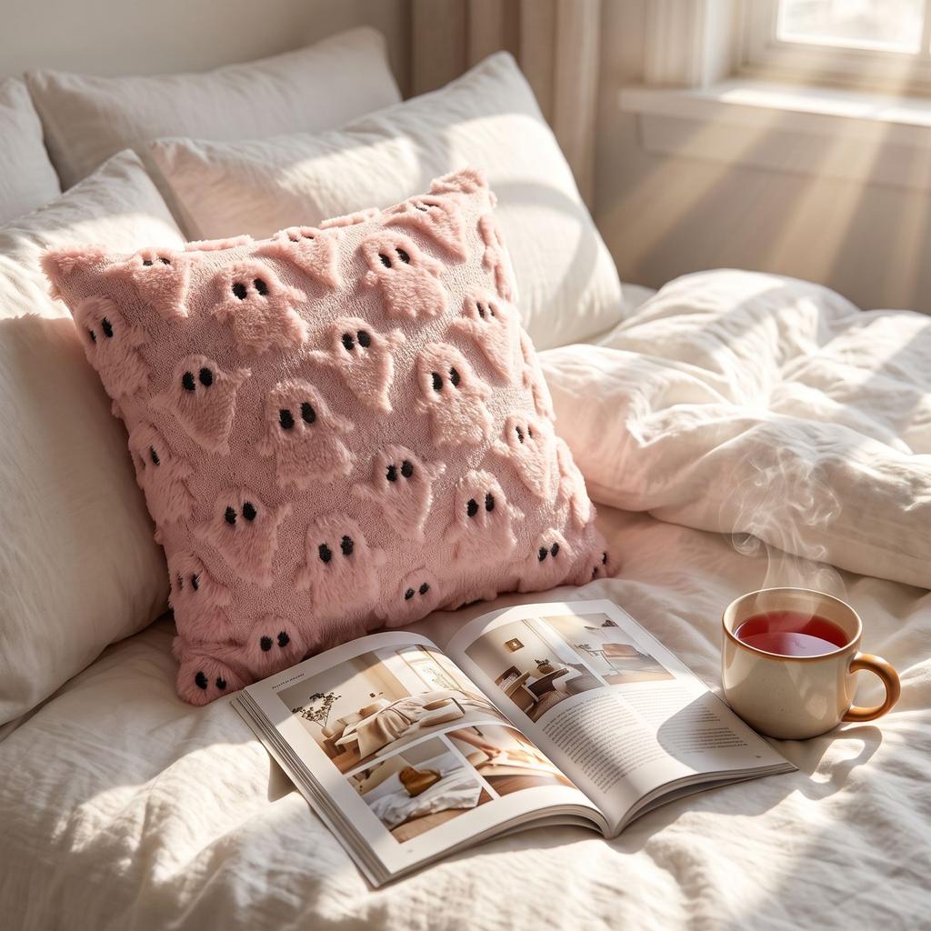Halloween Plush Cover Soft Decorative Cushion Case for Couch Bedroom