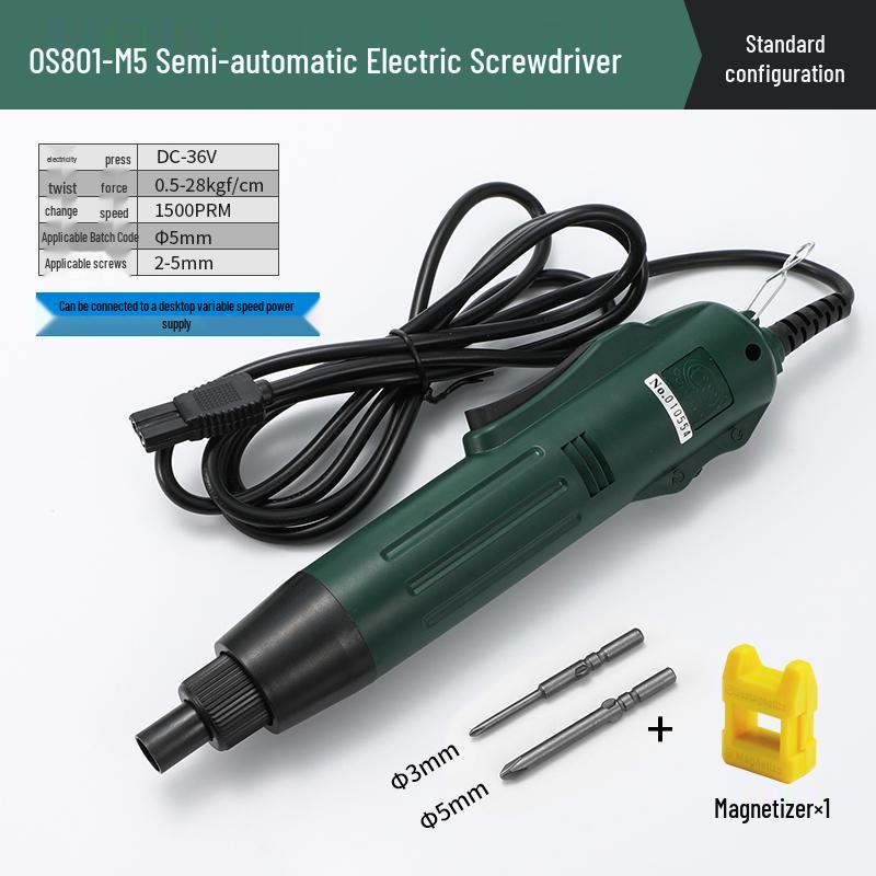Oushen 801800 Electric Screwdriver Set with High-Quality Motor and Straight Handle for Household Use