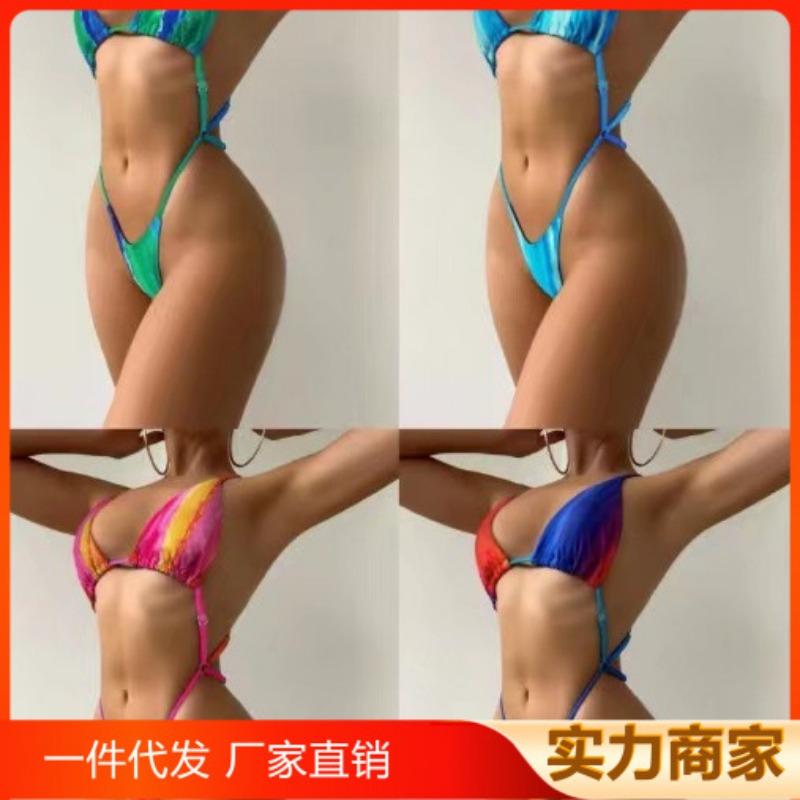 Women Colorful Strappy One Piece Swimsuit Summer Beach Swimming Bathing Suit