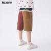 M.Latin Boys' Spliced Design Woven Casual Shorts