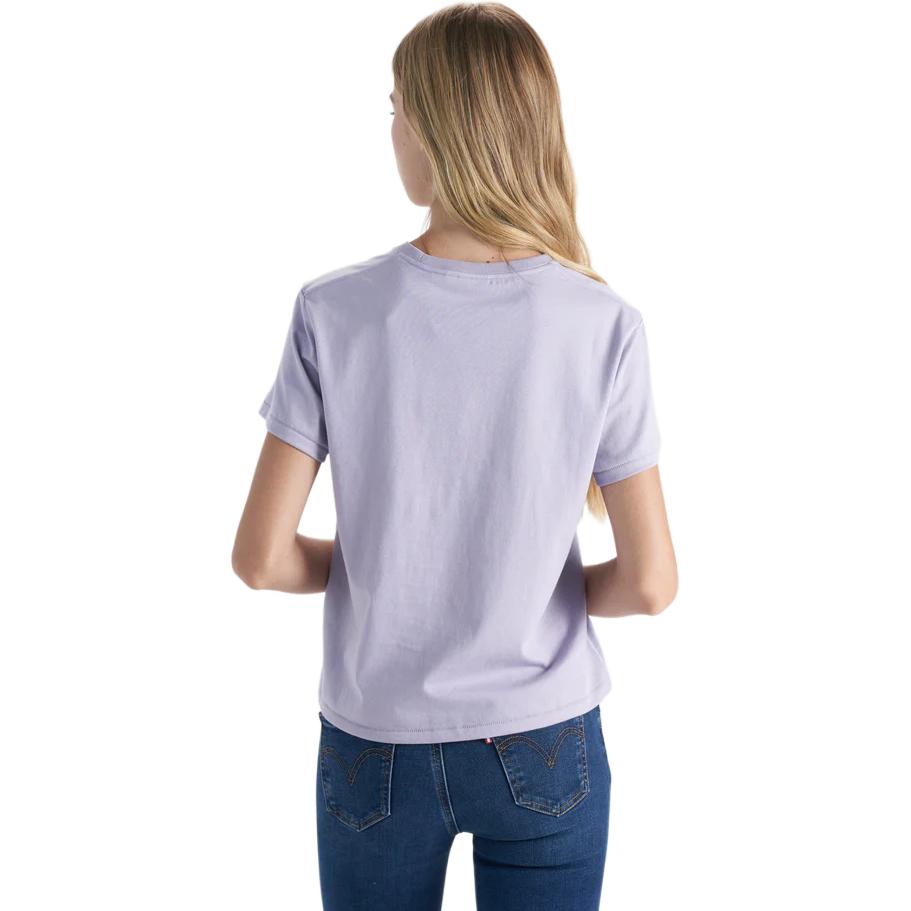 Levis Letter Logo Printed Round Neck Pullover Short Sleeve T-Shirt Women T-Shirt Purple 0019G-0001