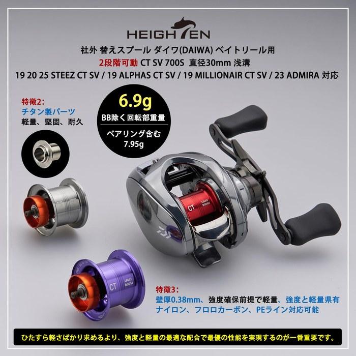 HEIGHTEN Reel Spool CT SV 700S (30mm Diameter, Shallow Groove)