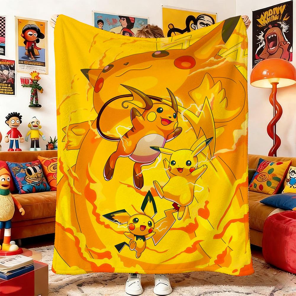 

P-Poke-mons Sofa Blankets and Throws Bed Blanket Bedspread the Anime Home Decoration Bedspreads Picnic Throw & Double Decorative 75cmx90cm