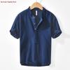 Men's Retro Cotton & Linen Summer Polo Shirt