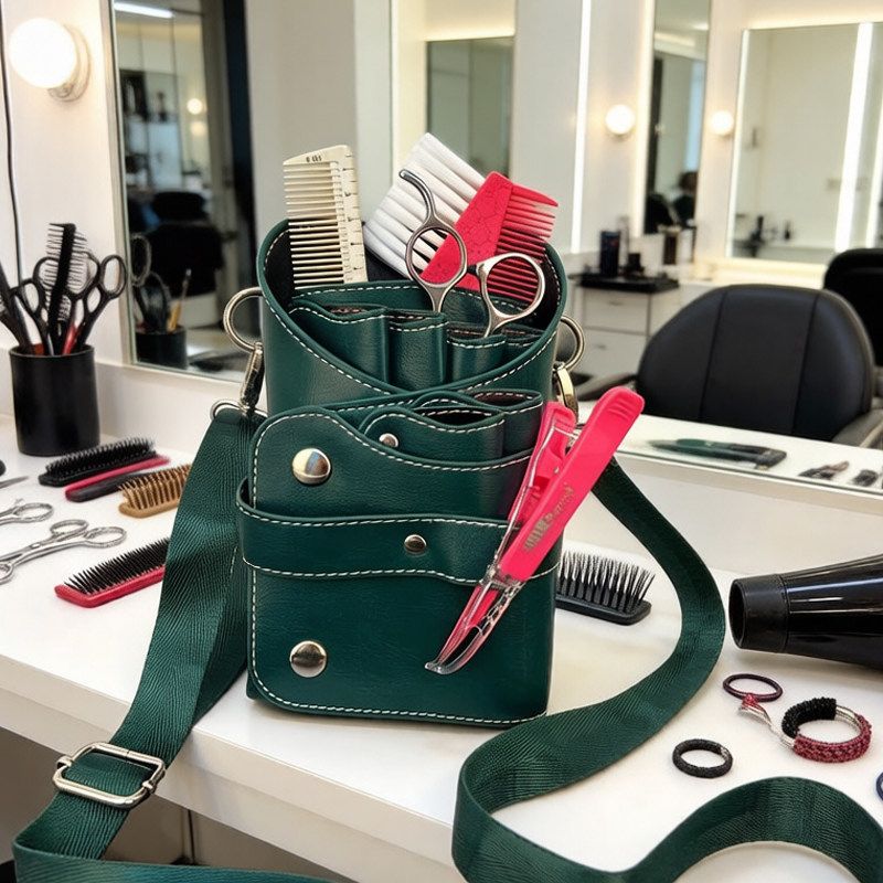 Retro Hairdressing Scissor Kit Dedicated for Hair Stylist Waist Bag Hairdressing Tool Kit New Arrival Pet Beauty Scissor Kit Shoulder Bag