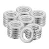 METERXITY Curtain Inner Diameter Plastic Curtain Ring Clips Eyelet Nanoscale Quiet Roman Rings for Home Drapery Grommets 25-Pack Grommets, 1-9/16"