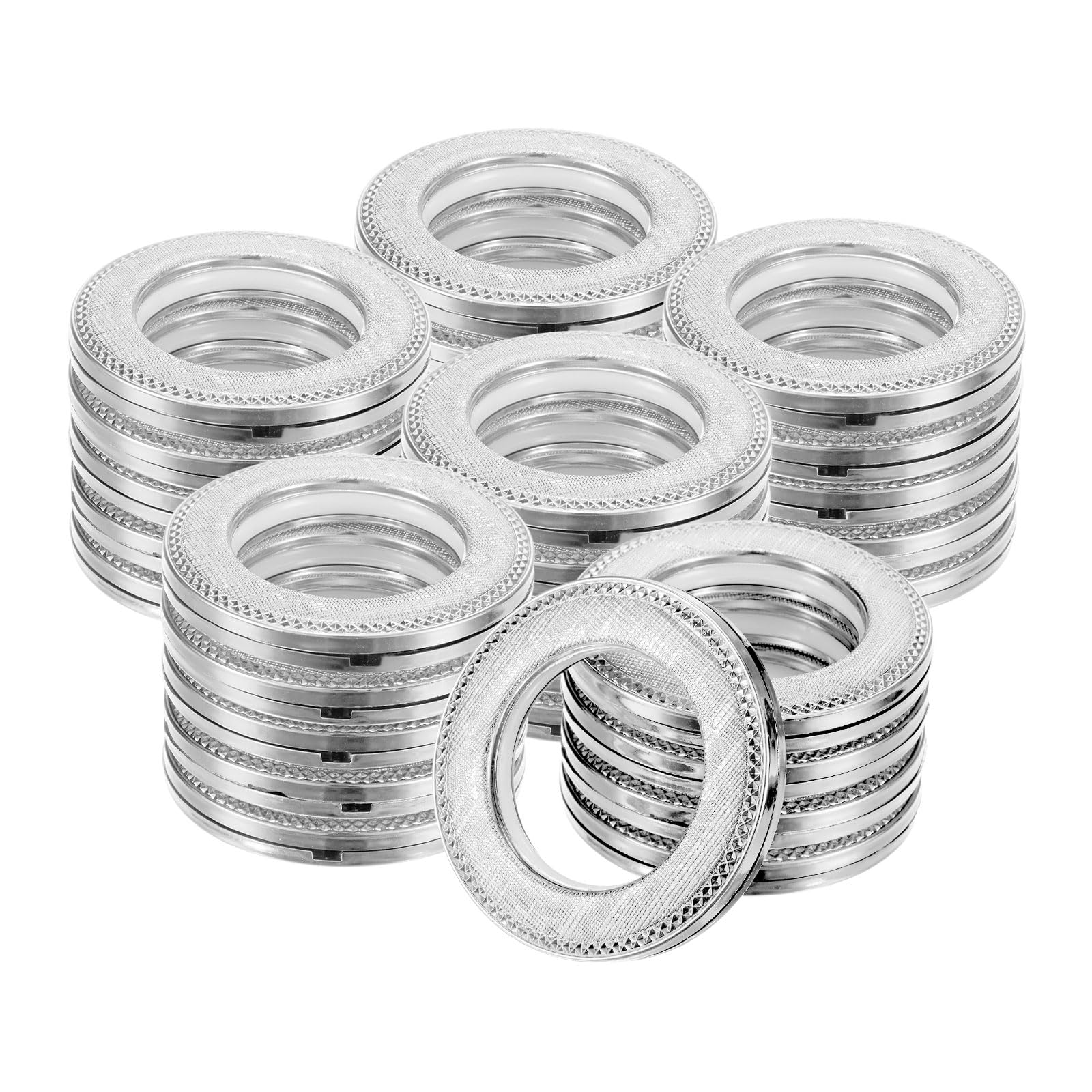 

METERXITY Пластиковые кольца для штор с внутренним диаметром, зажимы для штор, люверсы, нано-тихие римские кольца для дома, шторные люверсы, упаковка 25 штук, люверсы, 1-9/16