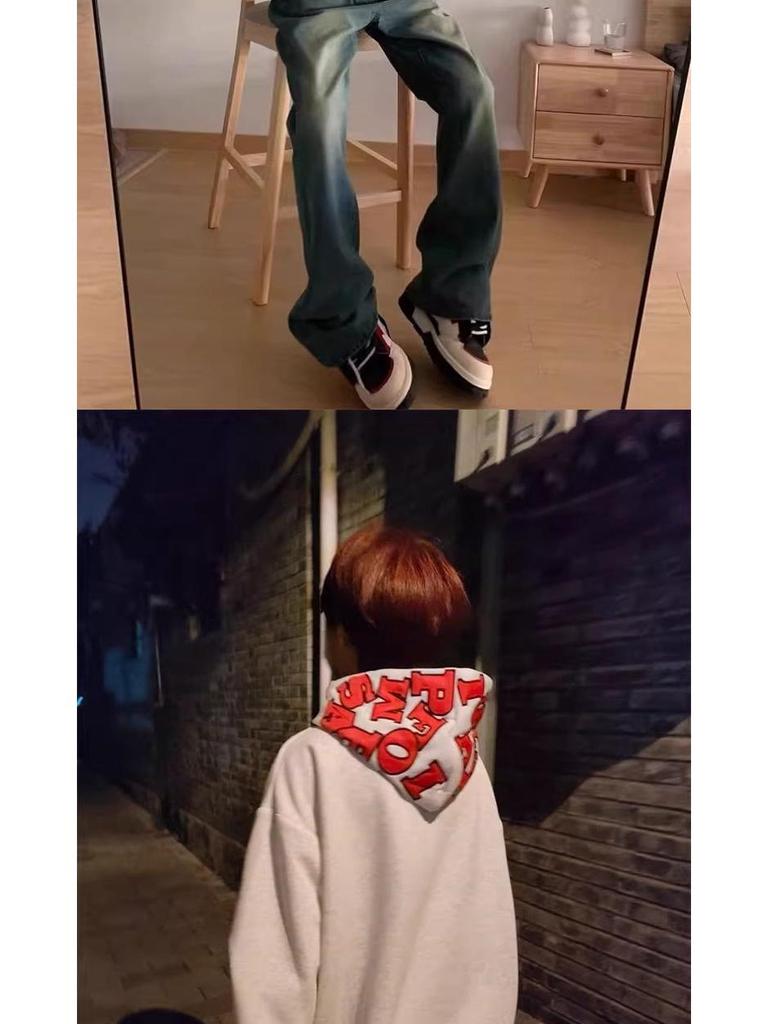 Unisex Guochao American-Style Hooded Sweatshirt: Loose Fit, Fashionable, Versatile, Trendy Design, Full-Print Embroidery