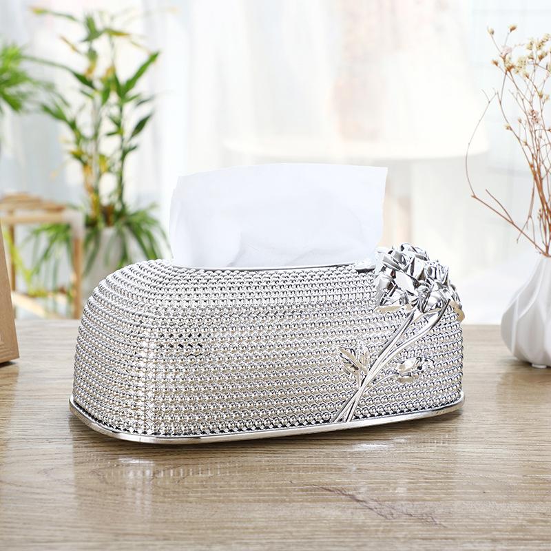 1pc Creative Desktop Kitchen Pumping Tray European Acrylic Tissue Box Fashion KTV Hotel Tissue Box Bar Napkin Box Tissue Boxes