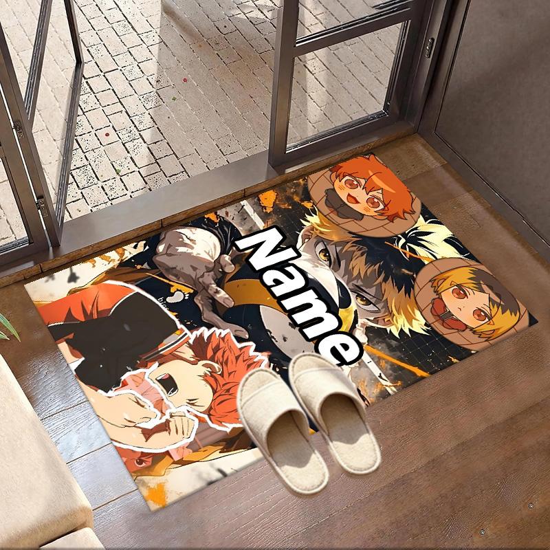 Custom Name Personalized Haikyu Print Carpet, Versatile Home Decor Rug, for Playroom, Apartment, Balcony, Entryway, Hallway Gift