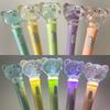 Luminous Jellyfish Light-Up Pen with Real Specimen - Cute Student Stationery Featuring Piggy and Bear Designs