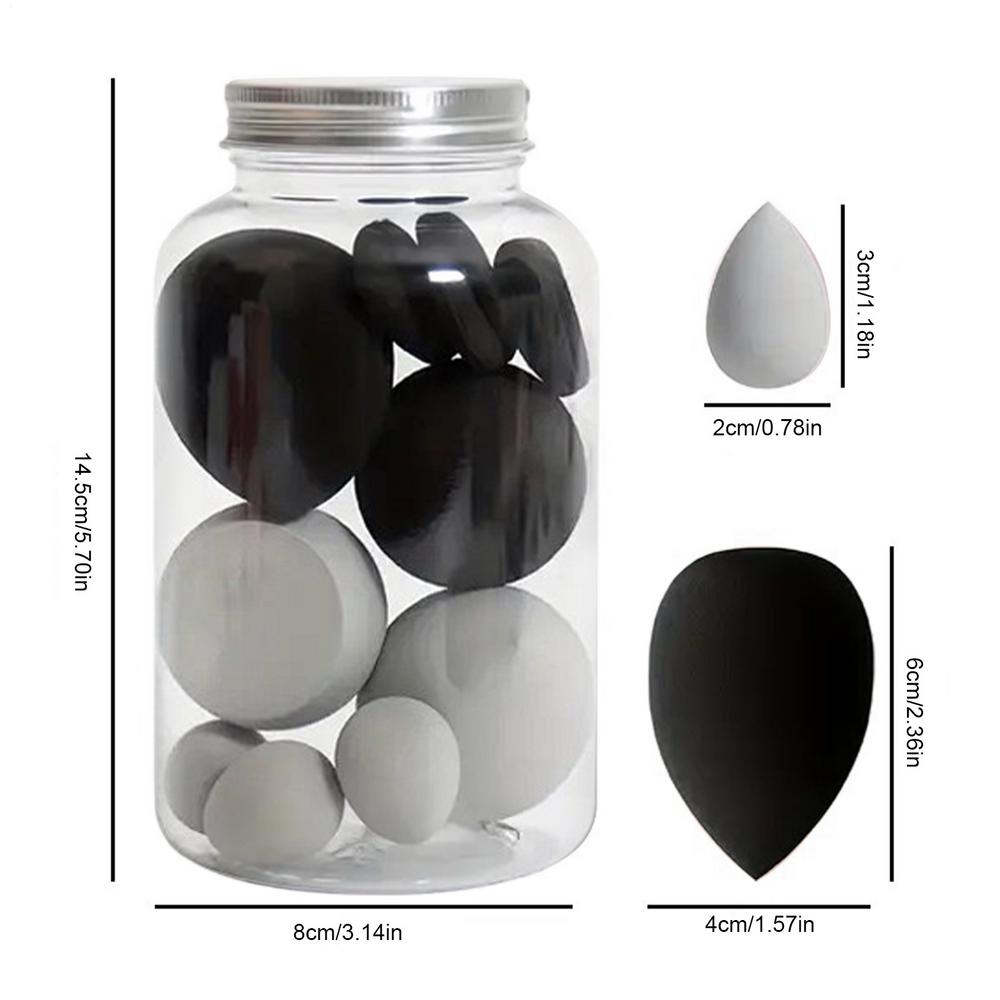 14pcs/set Mini Make Up Sponges Makeup Sponge Cosmetic Soft Beauty Sponge Powder Puff Long Lasting Beauty Sponge Wet Dry Use