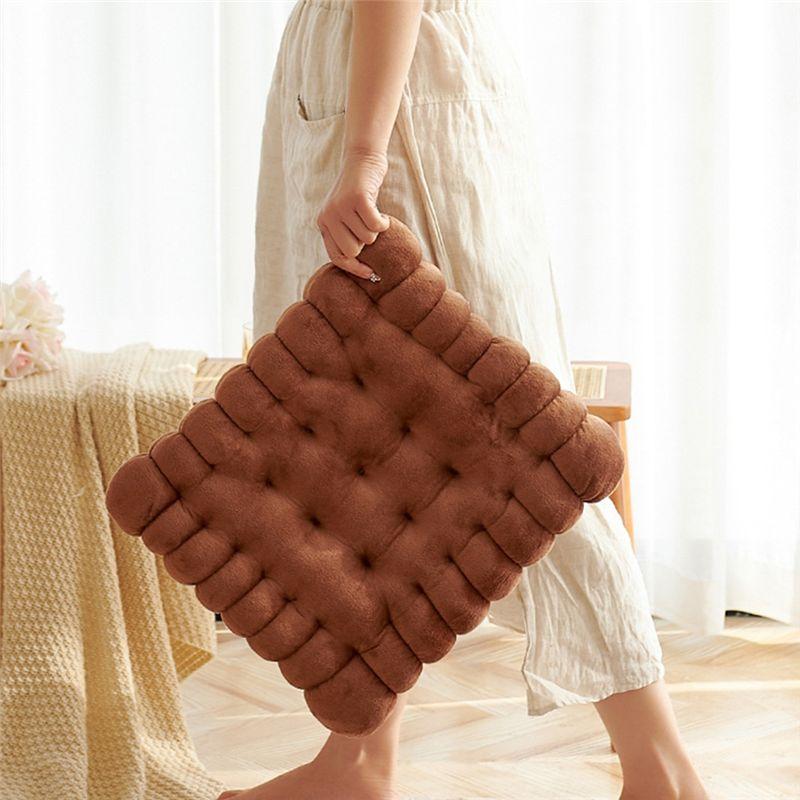 M-Modern-Biscuit Shape Cushion,Thickened Cushion,Plush Chair Cushion,Decorative Comfy Seating Cushion For Seat Gift Balcony